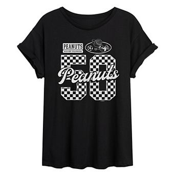 Juniors' Peanuts Peppermint Patty Oversized Tee