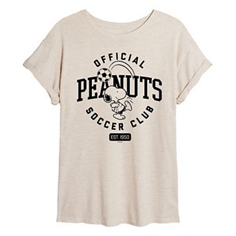 Juniors' Peanuts Official Soccer Club Oversized Tee