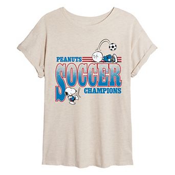 Juniors' Peanuts Soccer Champions Oversized Tee
