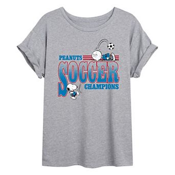 Juniors' Peanuts Soccer Champions Oversized Tee