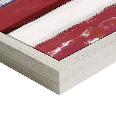 Rustic US Flag Framed Wall Art