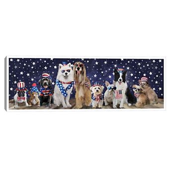 Patriotic Pups Framed Wall Art