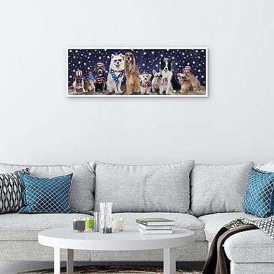 Patriotic Pups Framed Wall Art