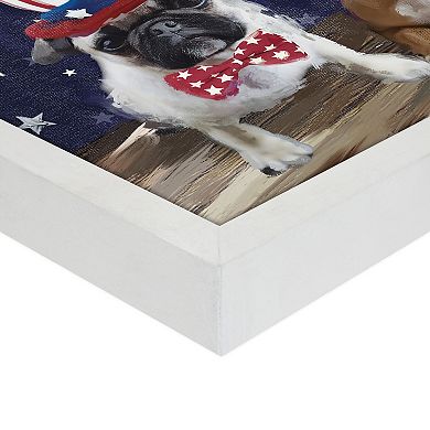 Patriotic Pups Framed Wall Art
