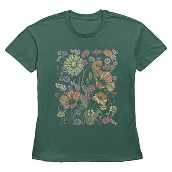 Women's Wildflowers Short Sleeve Basic Fit Graphic Tee
