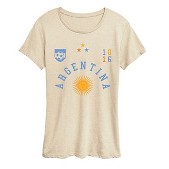 Women's Argentina Soccer Jersey Graphic Tee