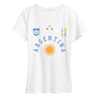 Women's Argentina Soccer Jersey Graphic Tee