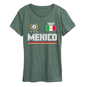 Women's Mexico Soccer Jersey Graphic Tee