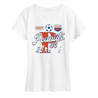 Women's Peanuts Soccer Jersey Graphic Tee