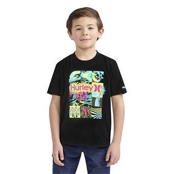Boys 4-7 Hurley Check Me Out Surfer Skeleton Short Sleeve Graphic Tee