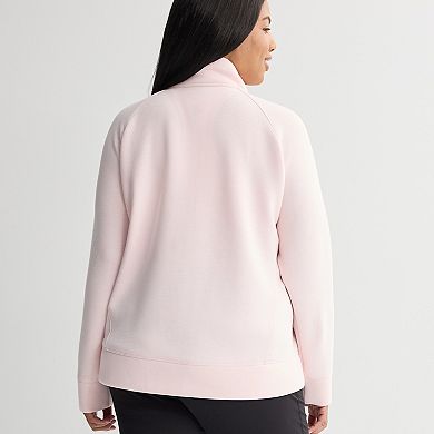 Plus Size Tek Gear® Ultracomfort Tunic Half Zip Pullover Sweatshirt