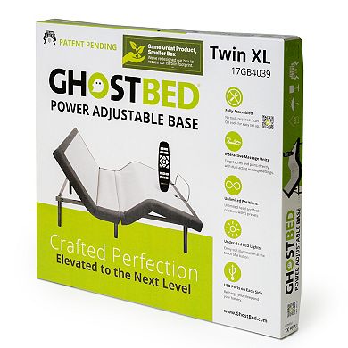 GhostBed Power Adjustable Base with Massage & Zero-G Positions