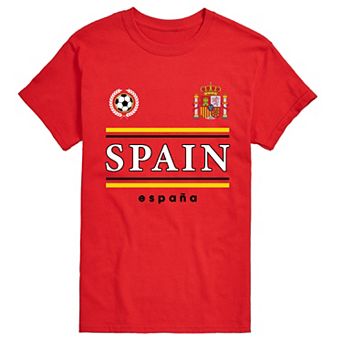 Big & Tall Spain Soccer Jersey Graphic Tee