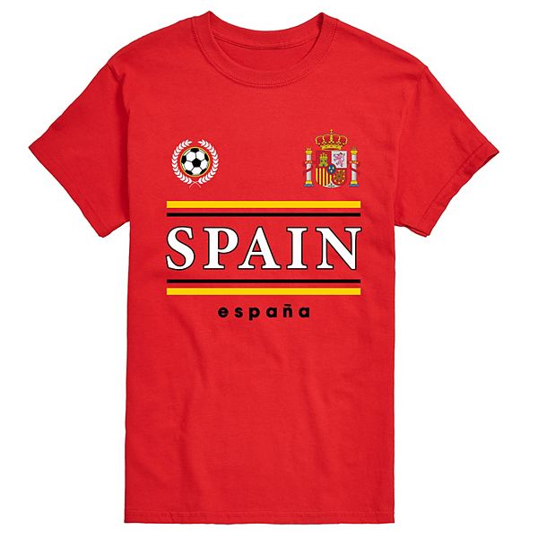 Big & Tall Spain Soccer Jersey Graphic Tee