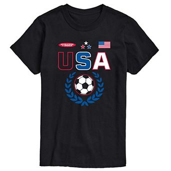 Big & Tall USA Soccer Jersey Graphic Tee