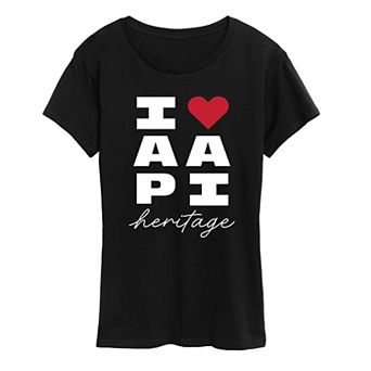 Plus Size I Heart AAPI Heritage Graphic Tee