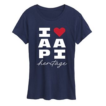 Plus Size I Heart AAPI Heritage Graphic Tee