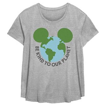 Plus Size Disney Be Kind To Our Planet Short Sleeve Graphic Tee