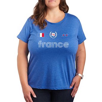 Plus Size France Jersey Graphic Tee