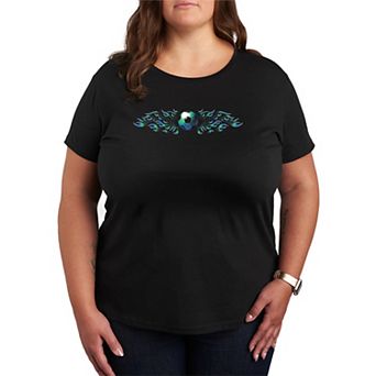 Plus Size Soccer Flames Graphic Tee