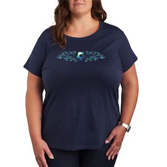 Plus Size Soccer Flames Graphic Tee
