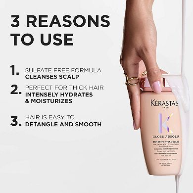 Gloss Absolu High-Shine Anti-Frizz Shampoo for Medium to Thick Hair