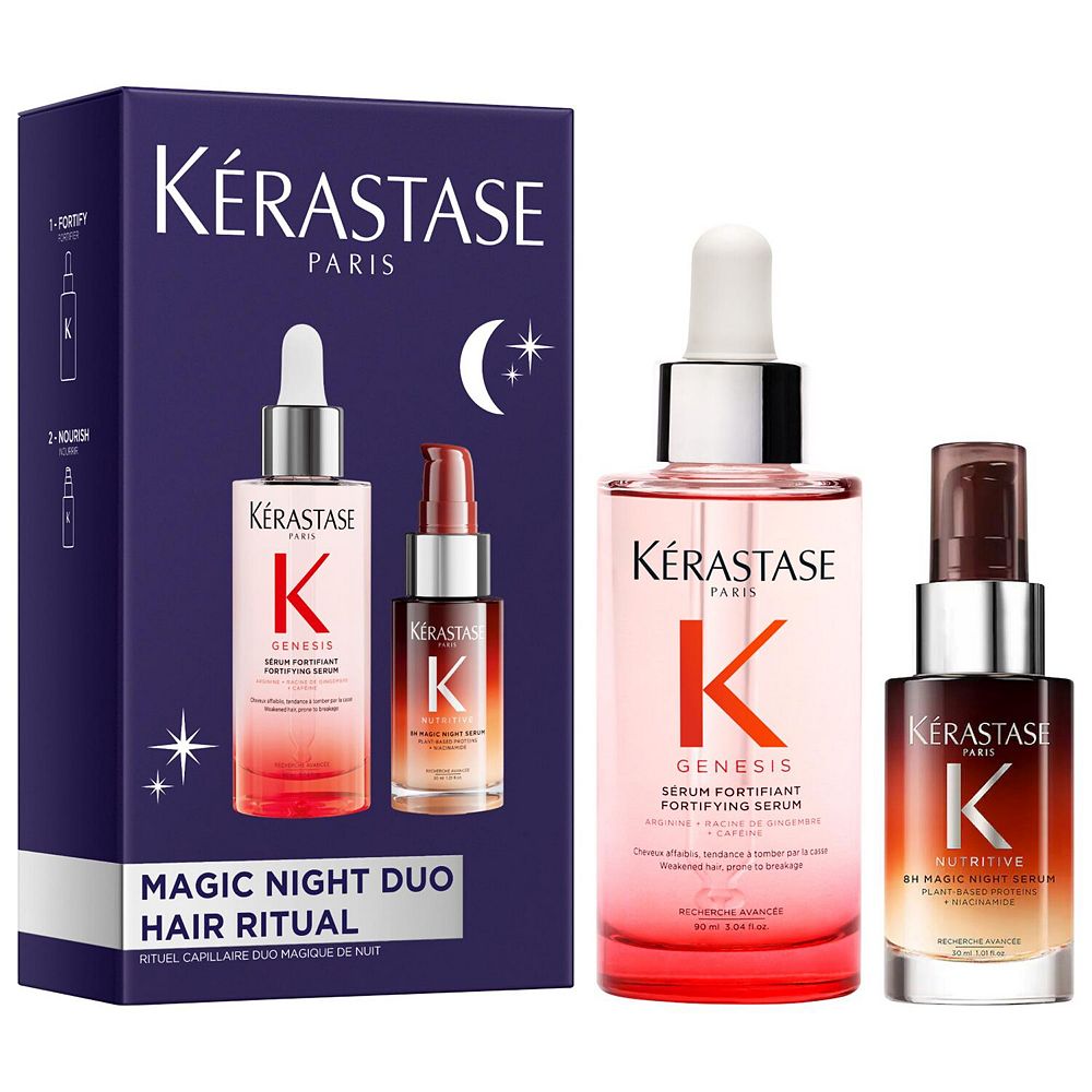 Kérastase ヘアオイル & ナイトセラム セット Kerastase Genesis Serum & Mini 8H Magic Night Serum Hair Gift Set
