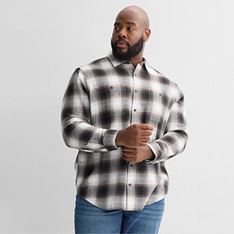 Big & Tall Sonoma Goods For Life® Long Sleeve Flannel Shirt