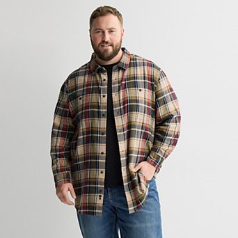 Big & Tall Sonoma Goods For Life® Long Sleeve Flannel Shirt