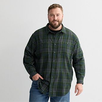 Big & Tall Sonoma Goods For Life® Long Sleeve Flannel Shirt