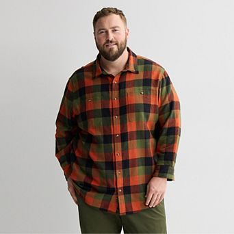 Big & Tall Sonoma Goods For Life® Long Sleeve Flannel Shirt