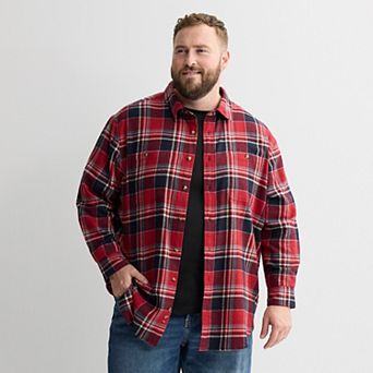 Big & Tall Sonoma Goods For Life® Long Sleeve Flannel Shirt