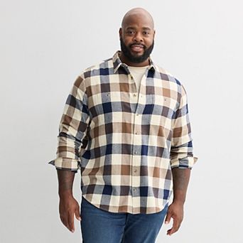 Big & Tall Sonoma Goods For Life® Long Sleeve Flannel Shirt