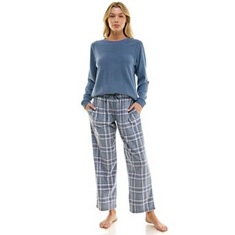 Women's Croft & Barrow® Microspan Fleece Pajama Top & Pajama Bottoms Set