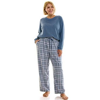 Plus Size Croft & Barrow Microspan Pajama Top and Pajama Bottoms Set