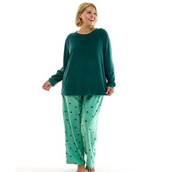 Plus Size Croft & Barrow Microspan Pajama Top and Pajama Bottoms Set