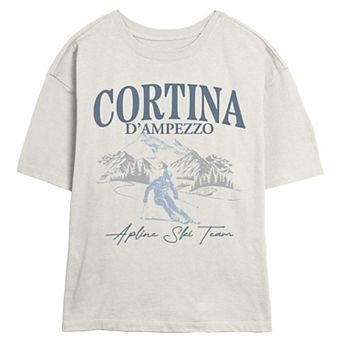 Juniors' Cortina D'Ampezzo Short Sleeve Graphic Tee