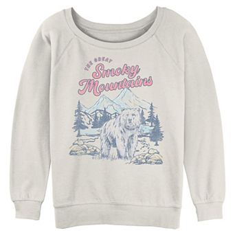 Juniors' The Great Smoky Mountains Long Sleeve Slouchy Graphic Pullover