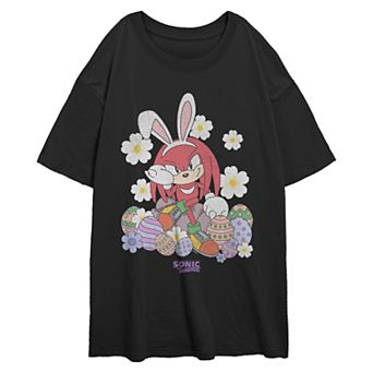 Juniors' Sonic The Hedgehog Knuckles Graphic Tee