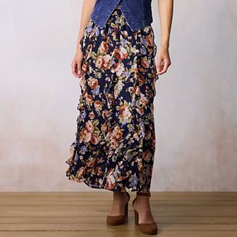 Women's LC Lauren Conrad High Rise Elastic Waistband Maxi Skirt