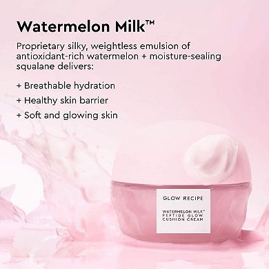 Watermelon Milk Peptide Cushion Cream Refillable Moisturizer for Dry Skin & Barrier Support