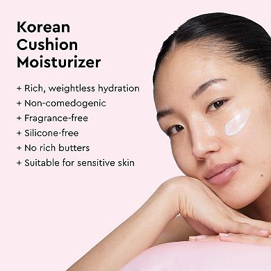 Watermelon Milk Peptide Cushion Cream Refillable Moisturizer for Dry Skin & Barrier Support