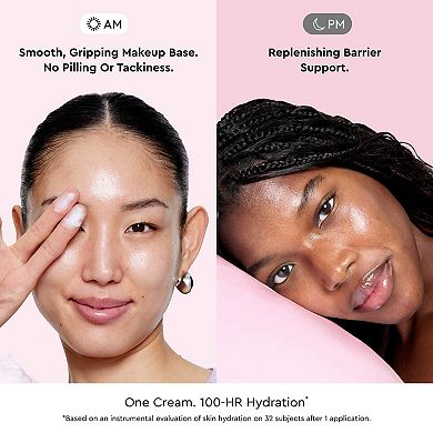 Watermelon Milk Peptide Cushion Cream Refillable Moisturizer for Dry Skin & Barrier Support