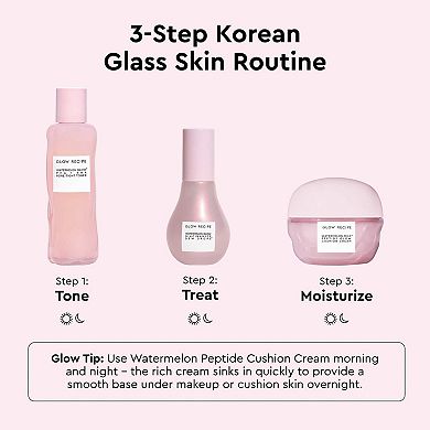 Watermelon Milk Peptide Cushion Cream Refillable Moisturizer for Dry Skin & Barrier Support