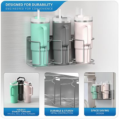 Sorbus Tumbler & Travel Mug Storage Rack - Versatile Organizer for Fridge, Oven, and etc