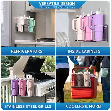 Sorbus Tumbler & Travel Mug Storage Rack - Versatile Organizer for Fridge, Oven, and etc