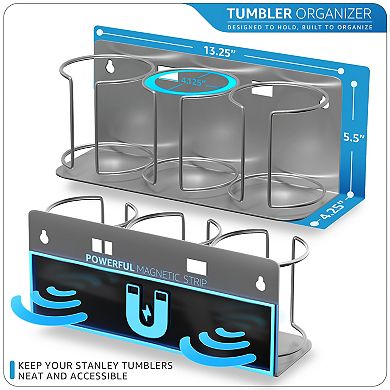 Sorbus Tumbler & Travel Mug Storage Rack - Versatile Organizer for Fridge, Oven, and etc