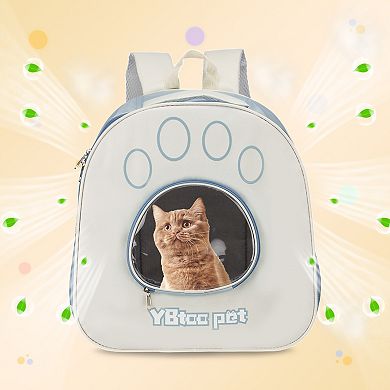 1 Pc Pet Backpack Carrier Portable and Ventilated Travel Bag, 14.17x9.45x15.75 Inch