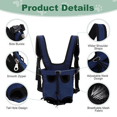 1Pc Front Pet Carrier Backpack for Small Dogs and Cats