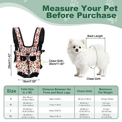 1Pc Front Pet Carrier Backpack for Small Dogs and Cats